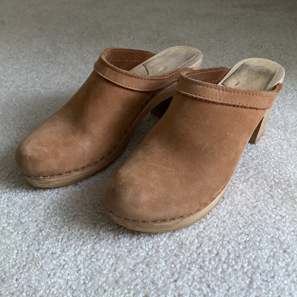 No.6 suede brown beige tan clogs size 41